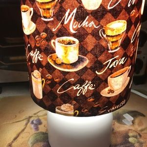 LED LAMP WITH COFFEE THEME LAMPSHADE